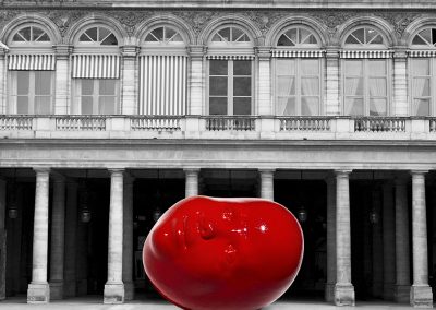 Globus - devant le Ministère de la Culture - Jardins du Palais Royal - Photo montage